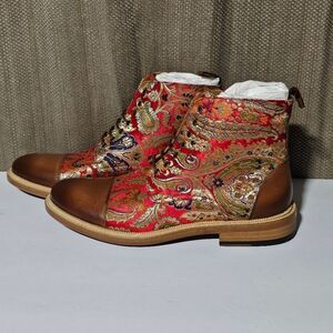 TAFT Red Paisley Boots